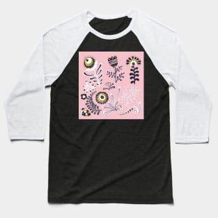 Elegance Seamless pattern with flowers Baseball T-Shirt